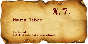 Mauts Tibor névjegykártya